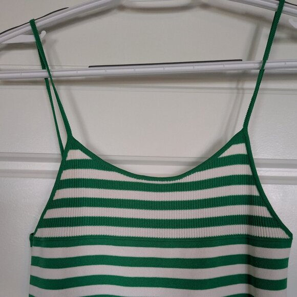 Mango Green Striped Spaghetti Strap Dress - Picture 6 of 6